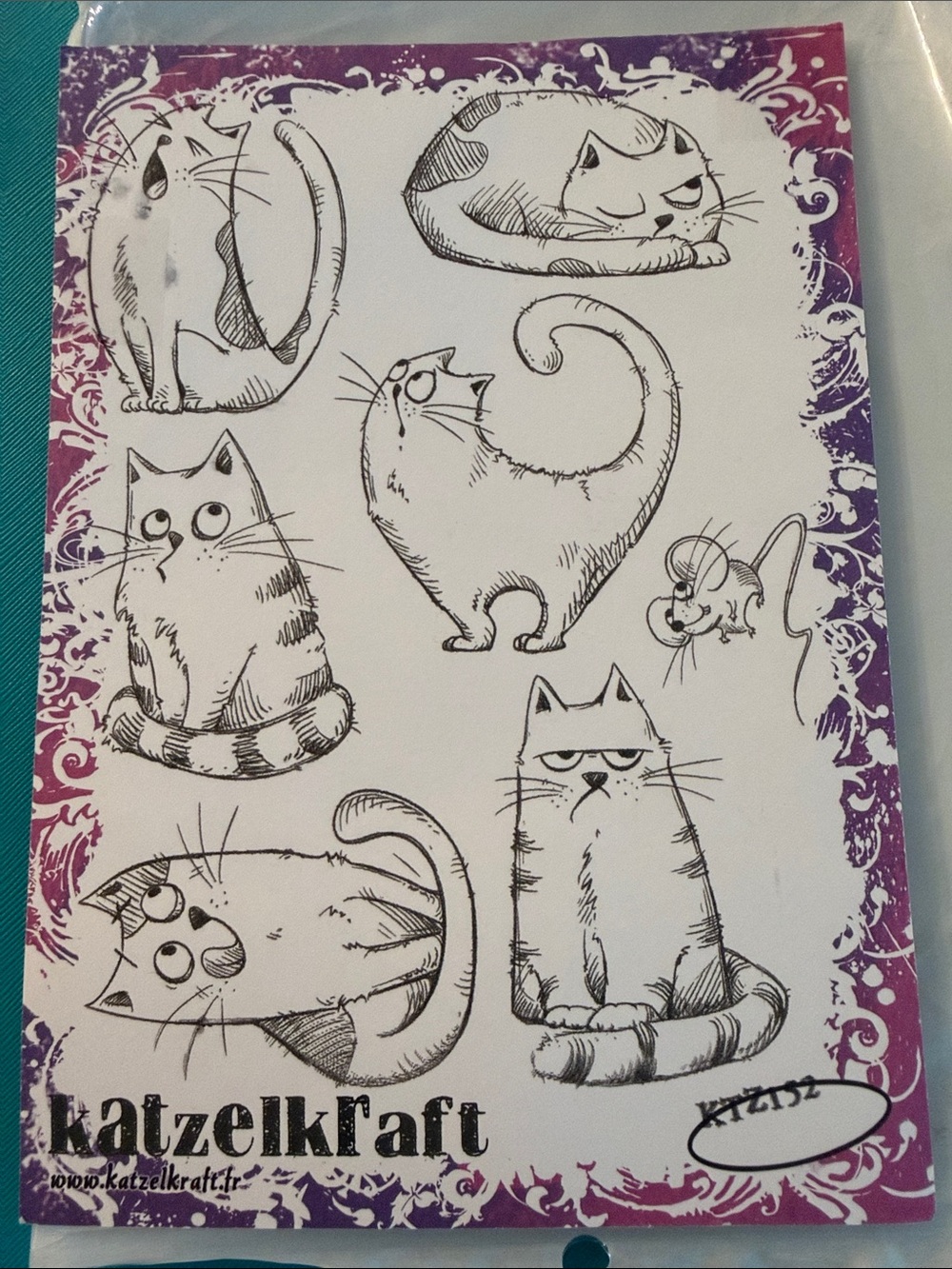 Katzelkraft Cat Rubber Stamp Sheet Unmounted